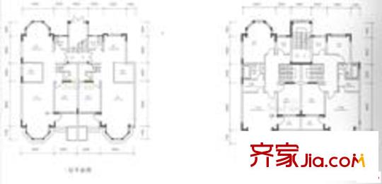 金椅豪園別墅戶型圖4室2廳3衛(wèi)1廚