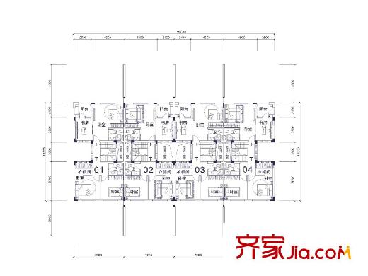 花園城?孔雀湖L2戶型二層戶型圖 4室2廳1衛(wèi)1廚