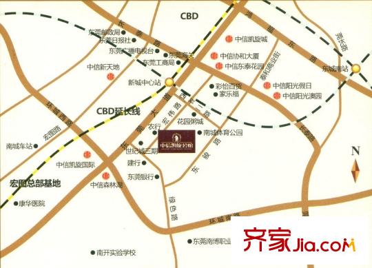 中信凱旋公館別墅交通圖 