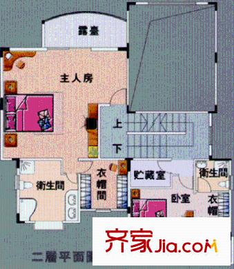 帝雍園別墅戶型圖3室2廳
