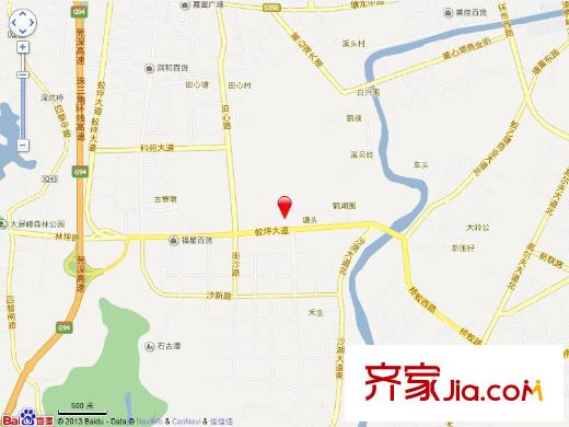 萬科四季花城交通圖電子地圖