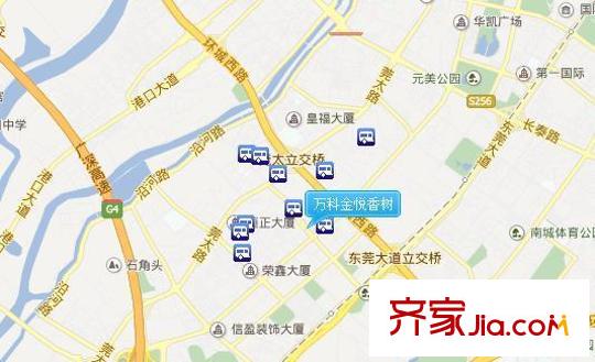 萬科金悅香樹交通圖 