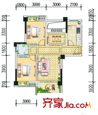 梅塘花園2室2廳1衛(wèi)