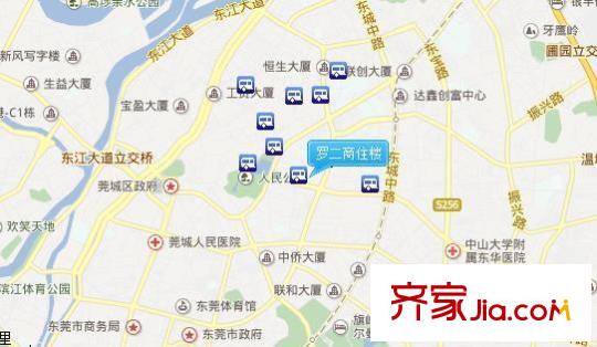 羅二商住樓交通圖  