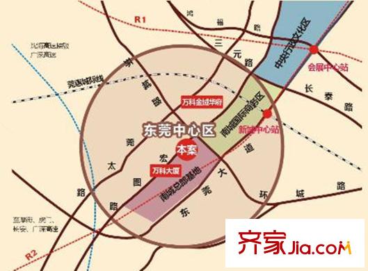 萬科金悅香樹交通圖