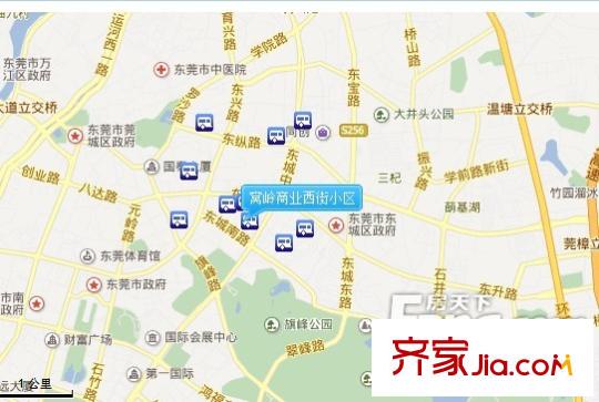 窩嶺商業(yè)西街小區(qū)交通圖 