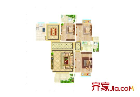 梅塘花園3室2廳1衛(wèi)