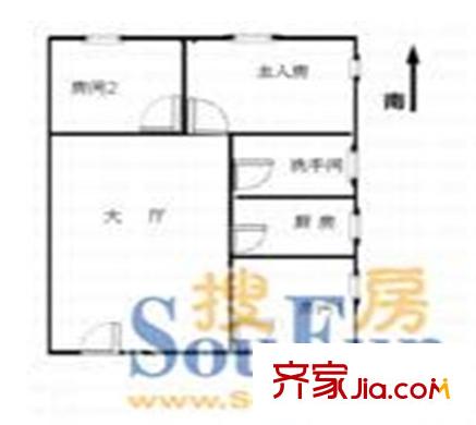 綿德大廈  3室 戶型圖