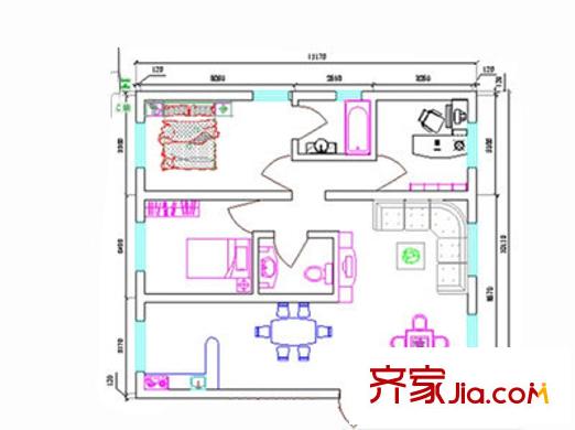 石步私宅 戶型2室2廳