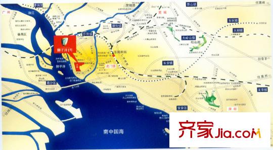 獅子洋1號交通圖交通示意圖