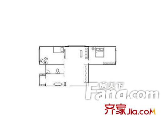 名匯城鉑金館 2室 戶型圖
