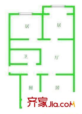農(nóng)修廠宿舍 3室 戶型圖