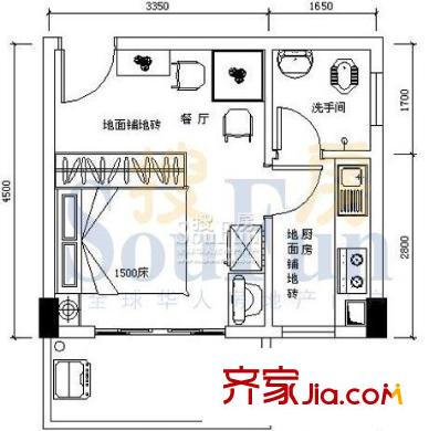 南峰碧水云軒戶型圖南峰?碧水云軒戶型圖 1室1廳1衛(wèi)1廚