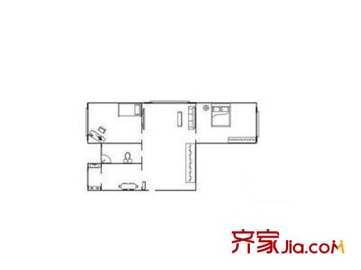 東莞 民政局小區(qū) 2室 戶型圖