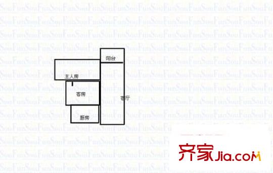 羅二商住樓 2室 戶型圖