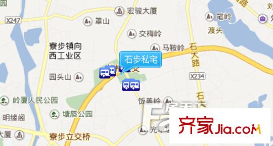 石步私宅交通圖 