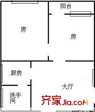松柏苑戶型圖2房2 2室2廳2衛(wèi)1廚