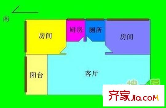 松柏苑戶型圖2房 2室2廳2衛(wèi)1廚