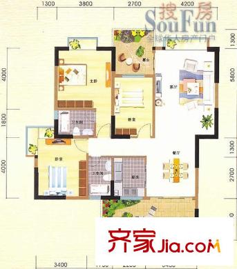 南光小區(qū) 3室 戶型圖