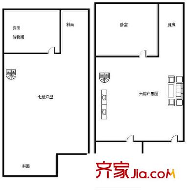 名匯城鉑金館 1室 戶型圖