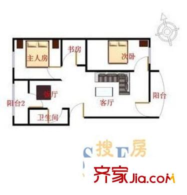 瑞士花園 2室 戶型圖