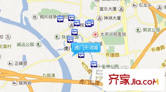 虎門天河城交通圖 
