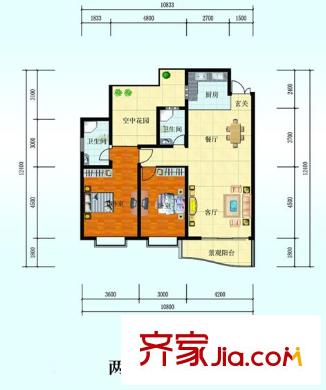 南峰花園 2室2廳1衛(wèi)