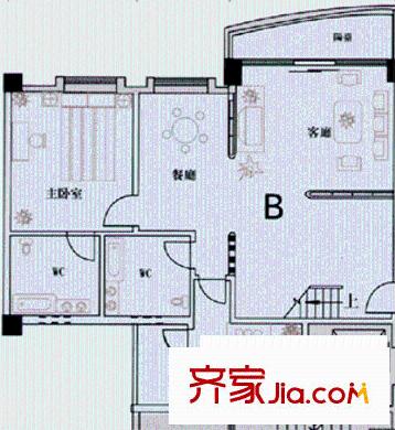 華榮大廈 1室戶型圖