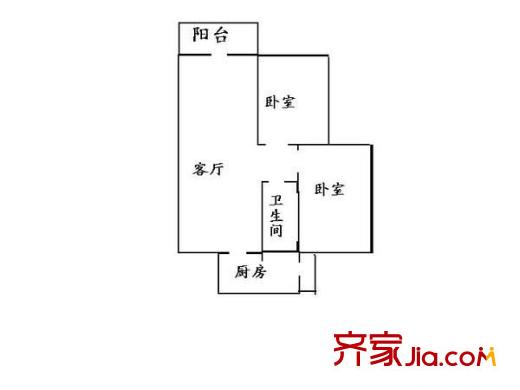虎門天河城 8室 戶型圖