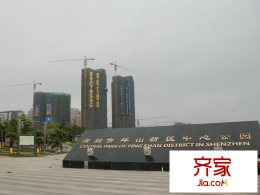 坪山招商花園城外景圖小區(qū)工地進(jìn)展（2014-03-31）