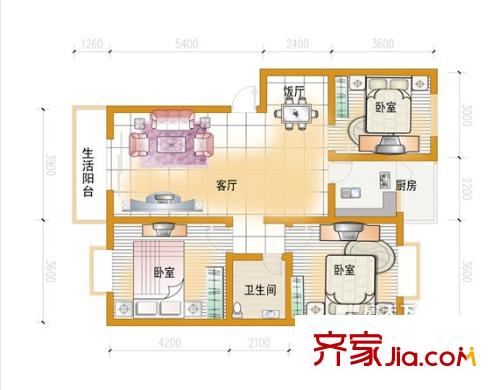 南峰花園 3室2廳1衛(wèi)
