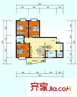 南峰花園 2室2廳2衛(wèi)
