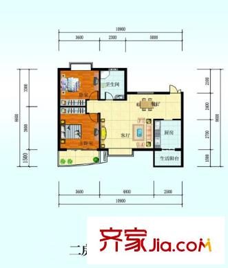 南峰花園 2室2廳1衛(wèi)
