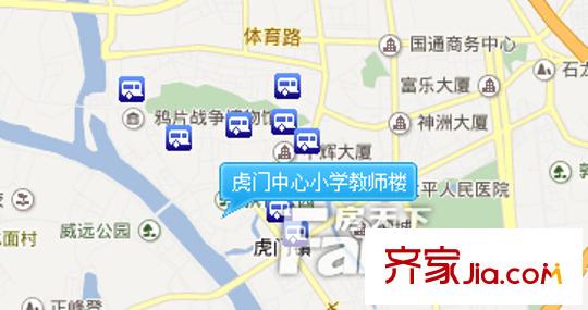虎門中心小學教師樓交通圖 