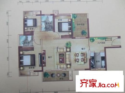 蓮峰廣場 4室 戶型圖