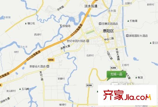 龍城一品交通坐標(biāo)圖