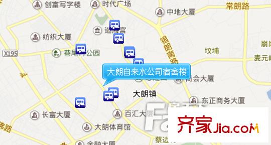 大朗自來水公司宿舍樓交通圖 