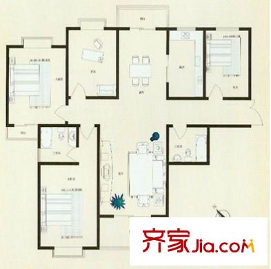東城教師樓 4室 戶型圖