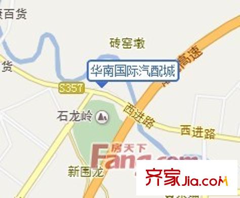 東莞華南國際汽配城交通圖 
