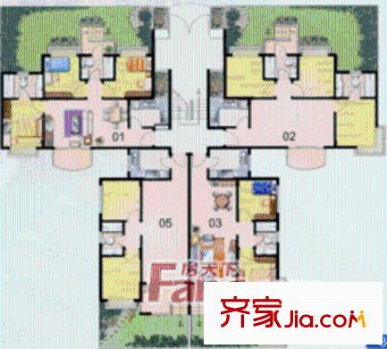 碧河閣  3室 戶型圖