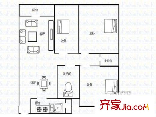 豪苑花園 戶(hù)型圖