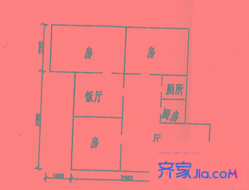 虎門(mén)寨商業(yè)街 3室 戶(hù)型圖