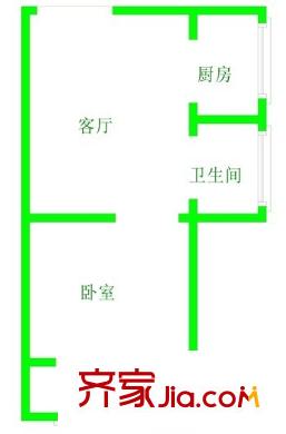 林村廣場 1室 戶型圖