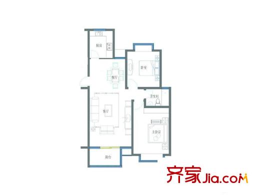 荔苑大廈 2室 戶型圖