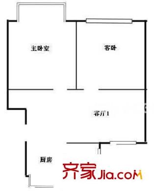 富康樓戶型圖戶型2 2室2廳2衛(wèi)1廚