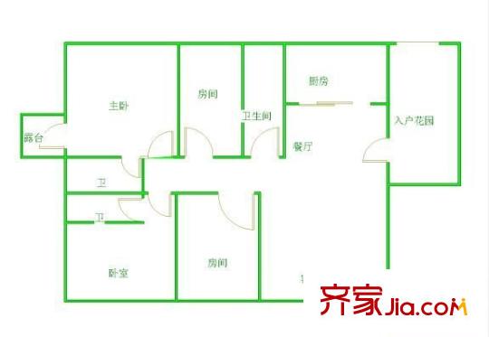 樟木頭綠茵山莊 6室 戶型圖