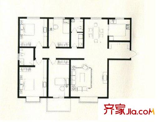 東莞 禾倉(cāng)嶺商住樓 4室 戶型圖
