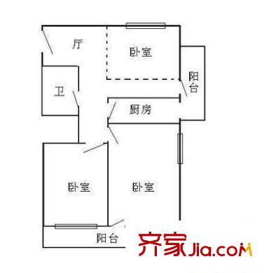 東城教師樓 3室 戶型圖