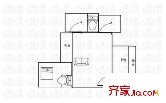 東城教師樓 3室 戶型圖