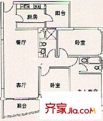 銀興樓 3室 戶型圖